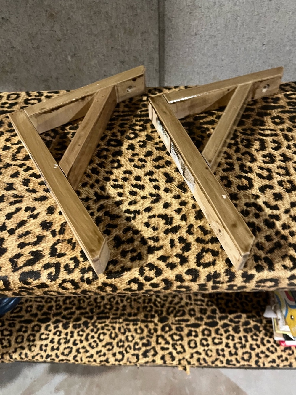 IKEA SANDSHULT Bracket Pair in Light Brown Wood